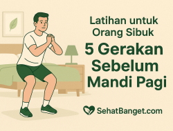 Latihan untuk Orang Sibuk 5 Gerakan Sebelum Mandi Pagi
